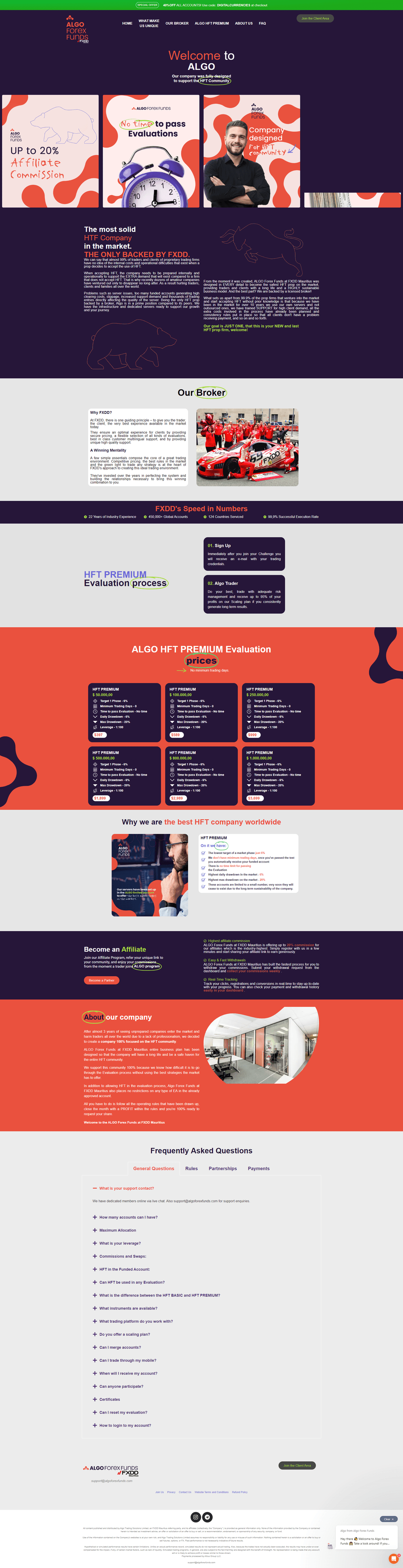 Screenshot of algoforexfunds.com