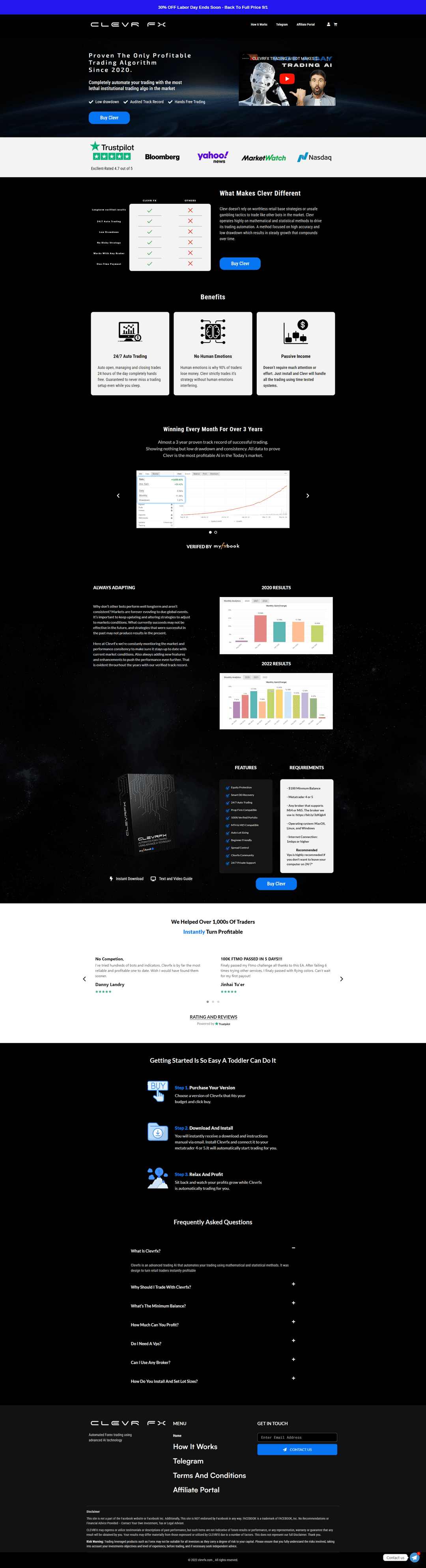 Screenshot of clevrfx.com