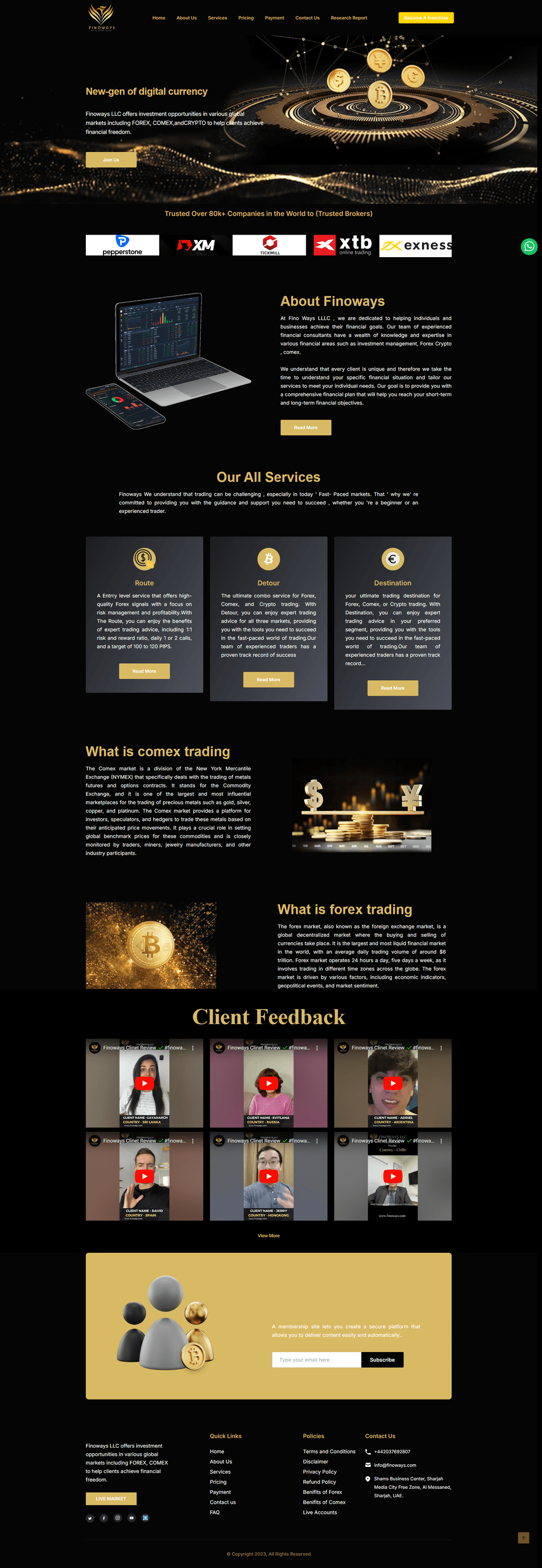 Screenshot of finoways.com