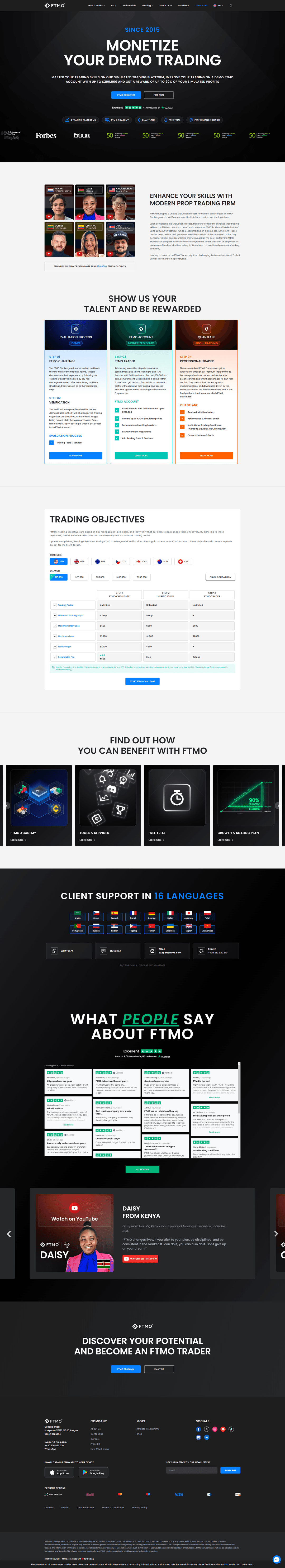 Screenshot of ftmo.com