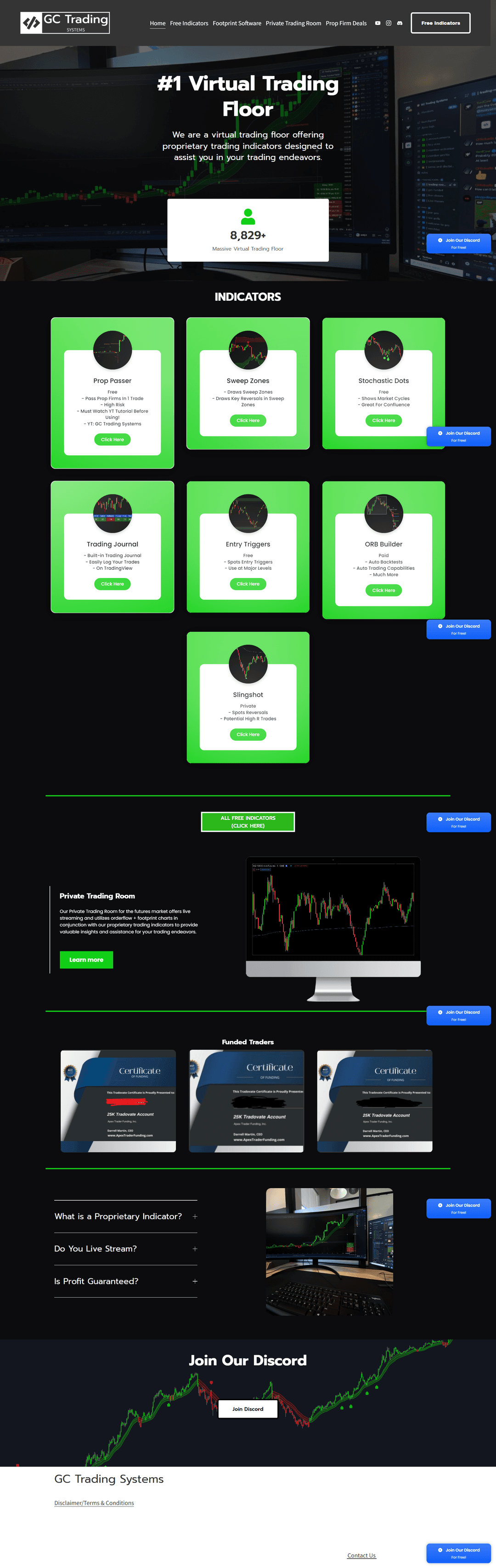 Screenshot of gctradingsystems.com