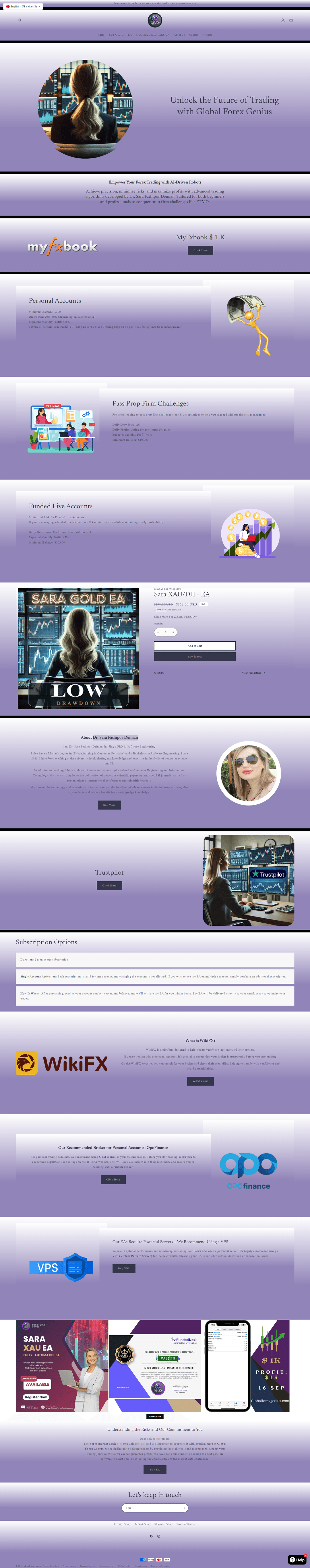 Screenshot of globalforexgenius.com
