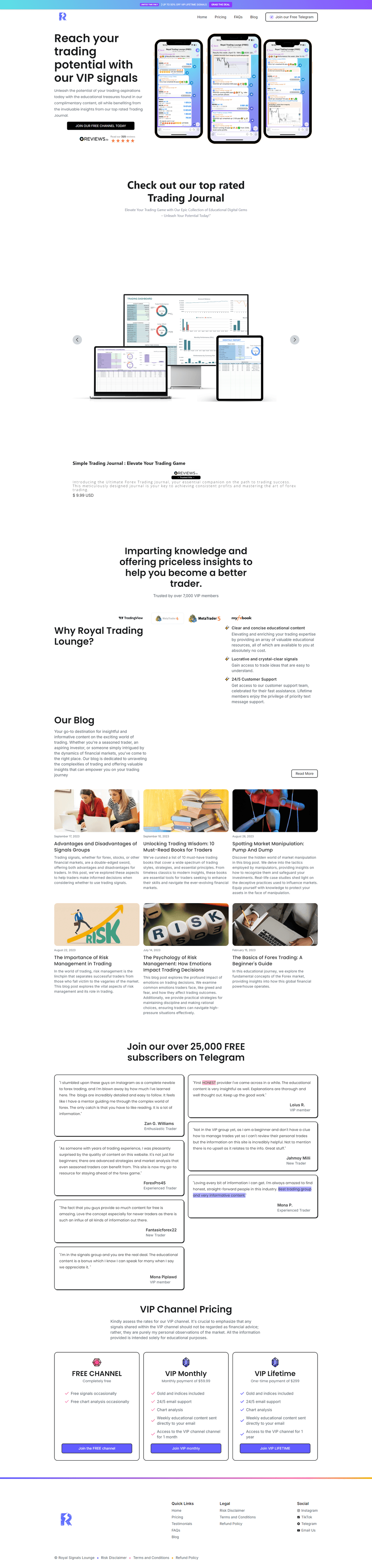 Screenshot of royaltradinglounge.com