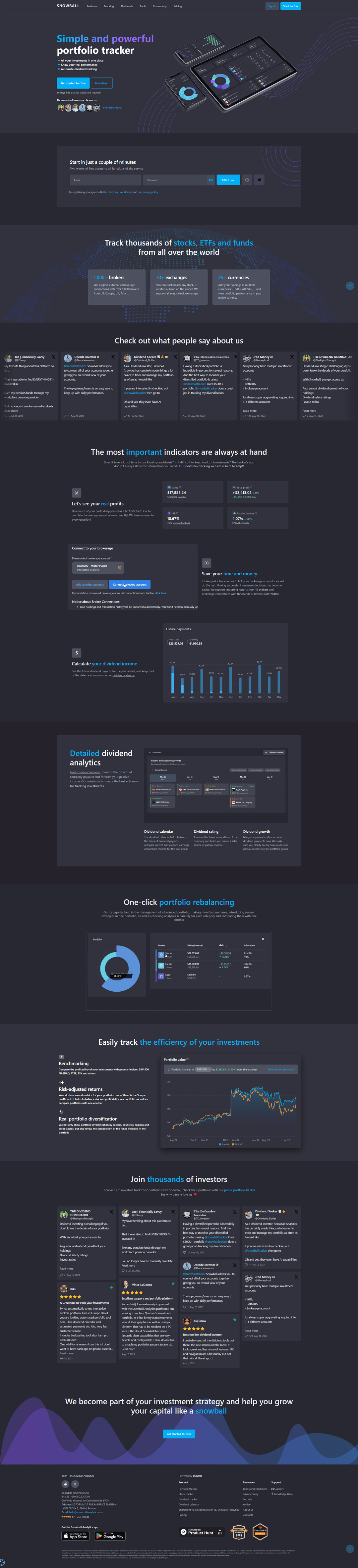 Screenshot of snowball-analytics.com
