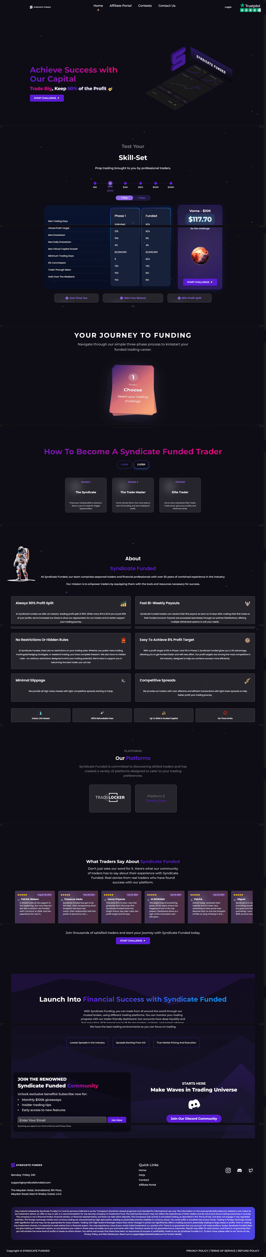 Screenshot of syndicatefunded.com